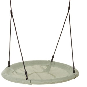 Nest swing Rondice pastel green • black BR rope Ø 100 cm