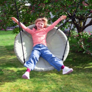 The nest swing offers a lot of playing fun
