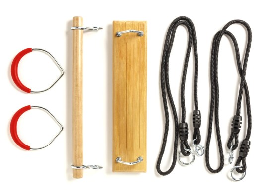 Swing Fun Pack swing seat • trapeze • rings 3-in-1 · black BR rope