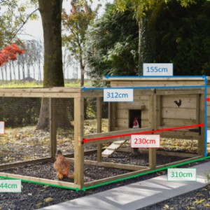Various sizes of the Eggy chicken coop with run