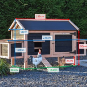 Various sizes of Eggy chicken coop