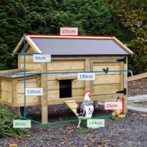 Various sizes of Eggy chicken coop