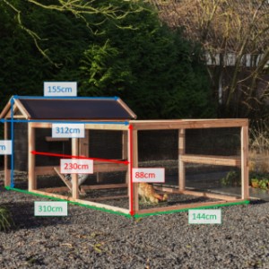 Various sizes of Eggy chicken coop