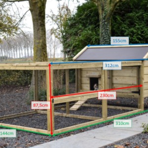 Various sizes of rabbit hutch Eggy with run