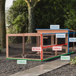 Various sizes of rabbit hutch Eggy with run