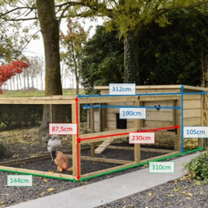 Various sizes of Eggy chicken coop with run and nesting box