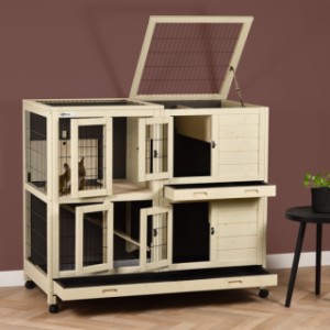 Rabbit cage Bobby has many handy doors