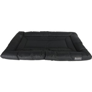 Dog cushion L waterproof Black, crate cushion 88×55 cm