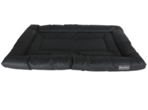 Dog cushion XXL waterproof Black, crate cushion 120×73 cm