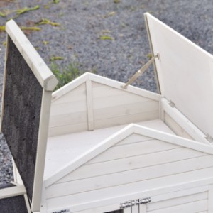 Under the hinged roof of the Prestige Medium, there is a convenient storage loft.