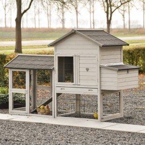Prestige Medium Light Grey with run and nesting box 229x90x150 cm