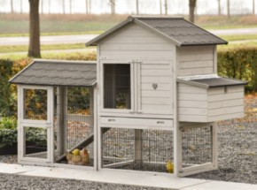 Prestige Medium Light Grey with run and nesting box 229x90x150 cm