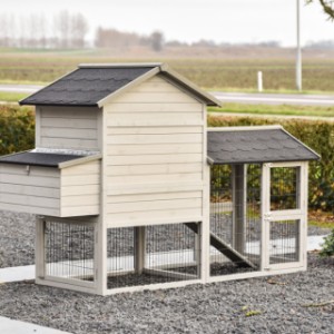 Take a look at the back of the Prestige Medium with run and nesting box.