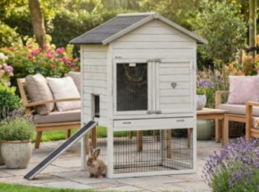 Rabbit Hutch Prestige Medium Light Grey 104x90x150 cm