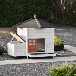 The Ambiance Large rabbit hutch has a convenient little door and removable roof panels