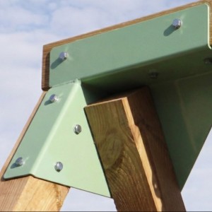 Metal corner brackets in pastel green?