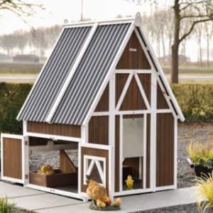 Chicken coop Pip has 2 outward-opening doors