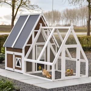 Chicken coop Pip with run 130 × 249 × 180 cm