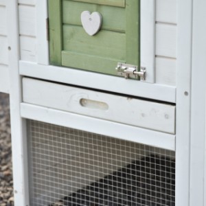 Noah has a plastic pull-out tray