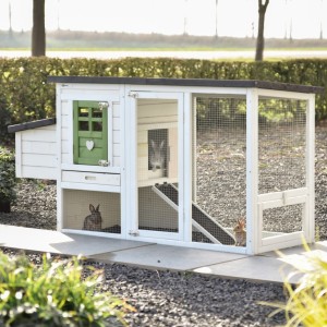Rabbit hutch Noah olive 168x65x87cm