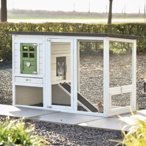 Rabbit hutch Noah olive 168x65x87cm