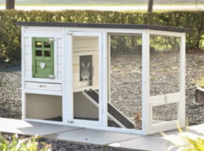 Rabbit hutch Noah olive 168x65x87cm