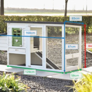 Diversal dimensions of the wooden hutch Noah