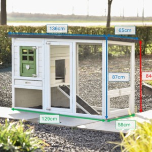 Diversal dimensions of the wooden hutch Noah
