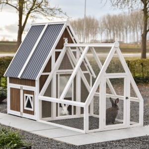 Rabbit Hutch Pip with Run 130x249x180cm