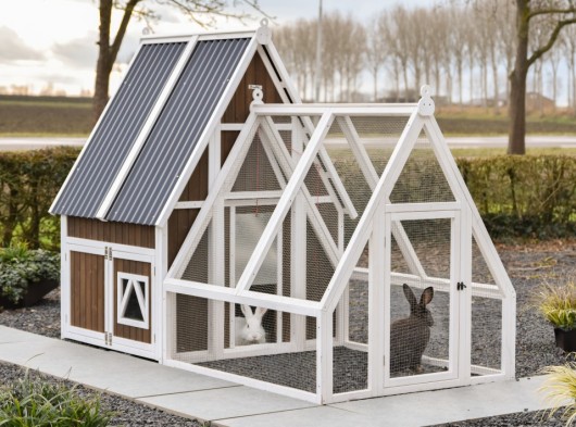 Rabbit Hutch Pip with Run 130x249x180cm