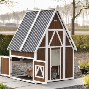 Rabbit hutch Pip has practical doors for easy care