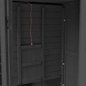 The Holiday Large chicken coop has an easy-to-use closing flap.