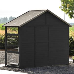 Take a look at the back of the Holiday Large chicken coop.