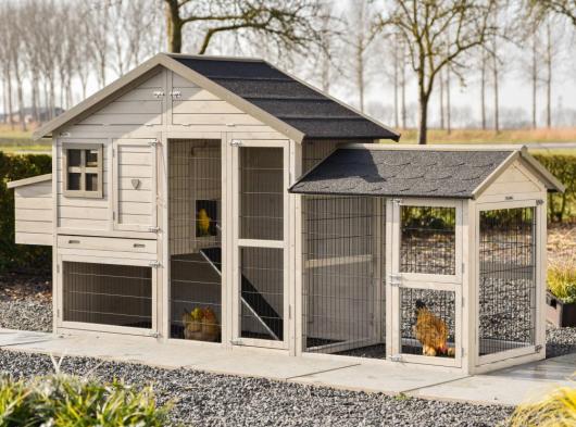 Chickencoop Holiday Medium with nest box and extra run 304x88x151cm