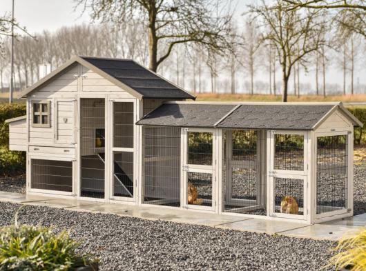 Chickencoop Holiday Medium with 2 runs and laying nest 400x88x151cm