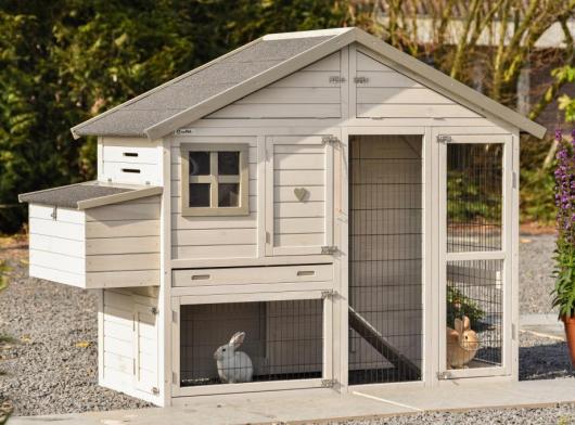 Rabbit house Holiday Medium with nest box 209x87x151cm
