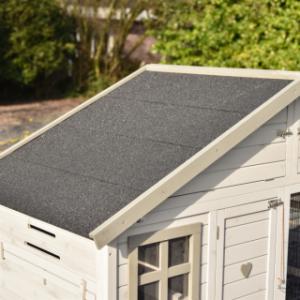 Chicken coop Holiday Medium with nesting box and extra run | roof with roofing felt