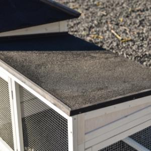 The roof of the run of Ambiance Small is covered with roofing felt