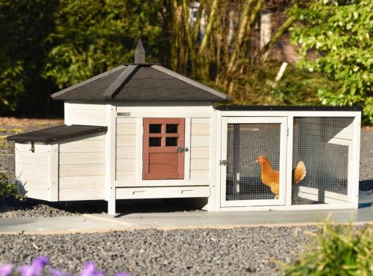 Chicken coop Ambiance Small Terra covered run with roofing felt 200x77x99 cm