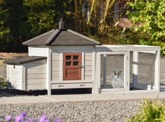 Rabbit hutch Ambiance Small terra run with wire roof 200x77x99 cm