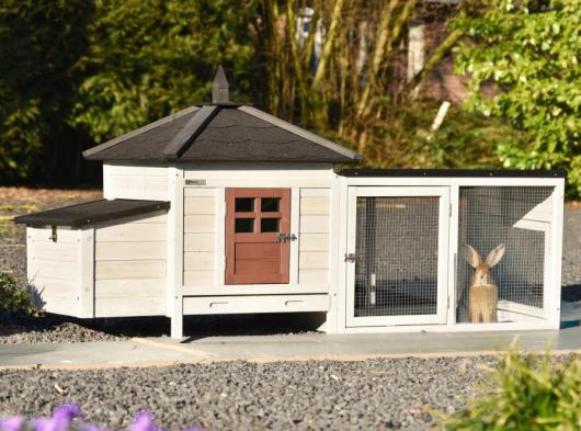 Rabbit hutch Ambiance Small terra covered run with roofing felt 200x77x99 cm
