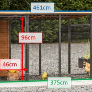 Various dimensions of the chickencoop Judy