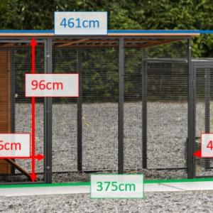 Various dimensions of the large rabbit hutch Judy
