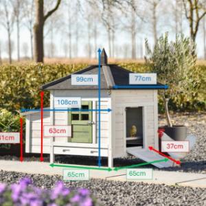 Various dimensions of the chickencoop Ambiance Small