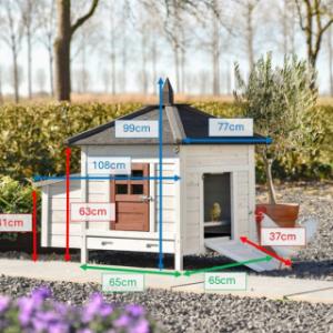 Various dimensions of the chickencoop Ambiance Small