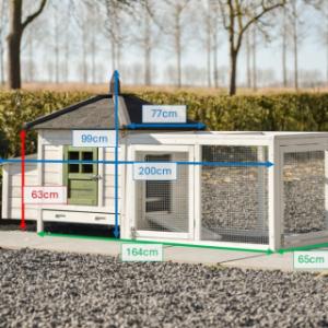 Various dimensions of the chickencoop Ambiance Small