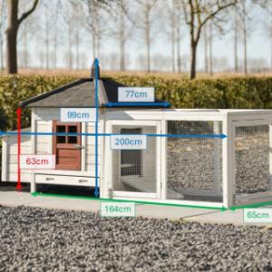 Various dimensions of the chickencoop Ambiance Small