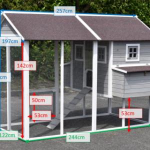 Various dimensions of the rabbit hutch Royalty