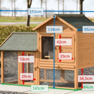 Various dimensions of the chickencoop Action