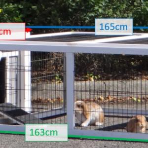 Various dimensions of the rabbit hutch Little with the Multirun